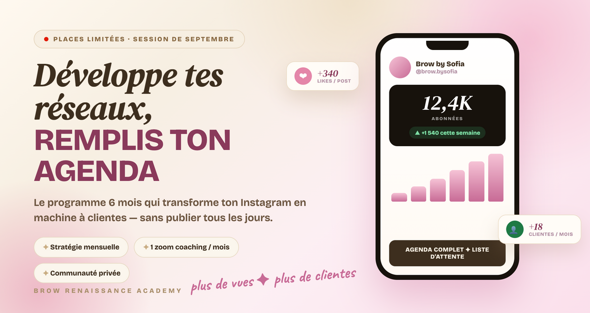 PROGRAMME POUR DÉVELOPPER TES RÉSEAUX