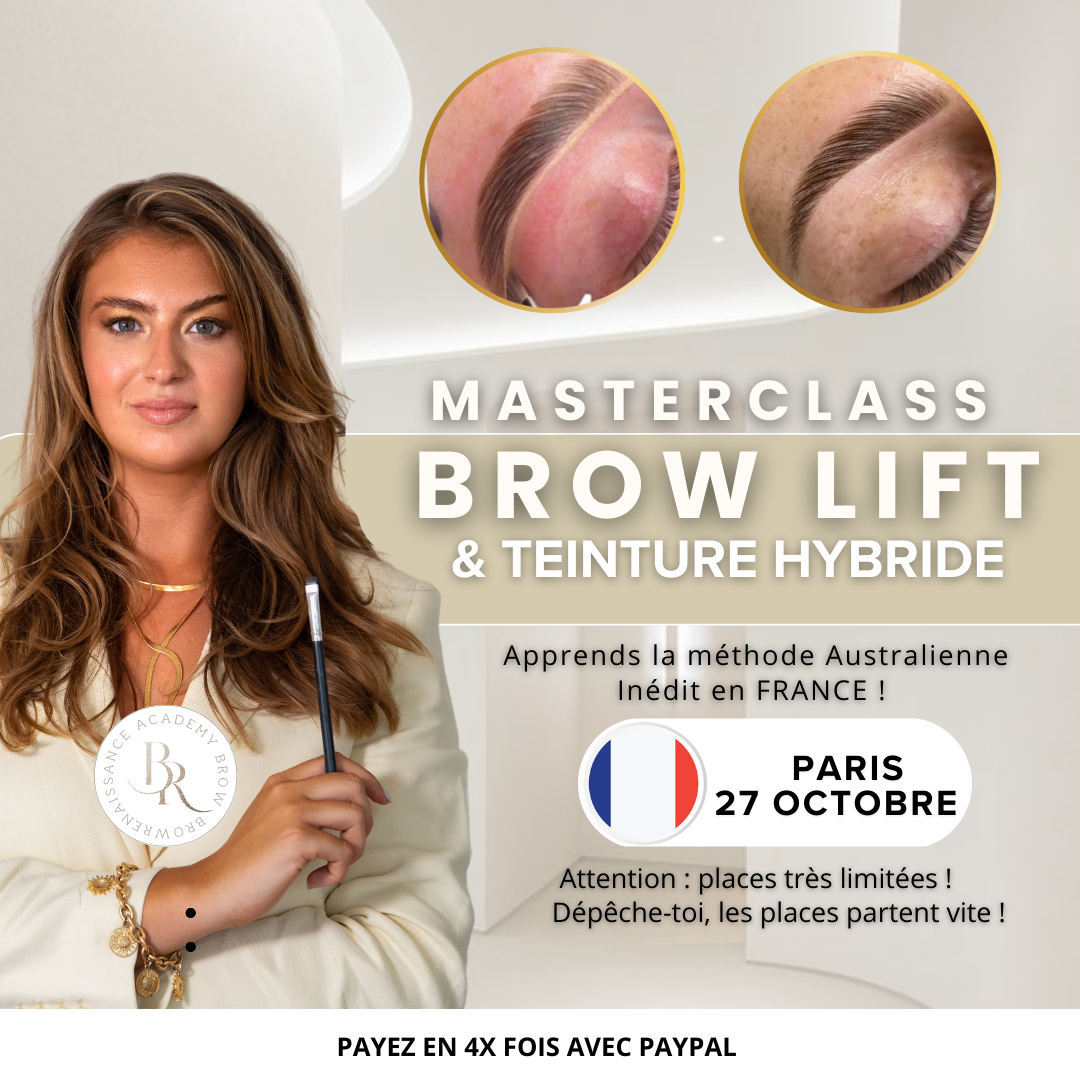 Formation Présentielle Brow Lift & Teinture Hybride — 27 Octobre à Paris - Brow Renaissance