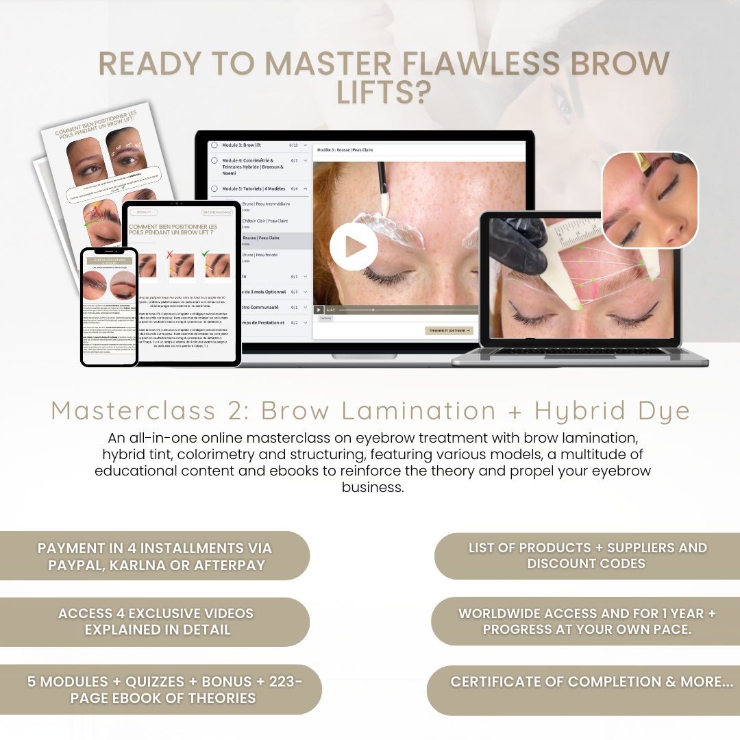 COURS 2 : BROW LIFT + TEINTURE HYBRIDE 