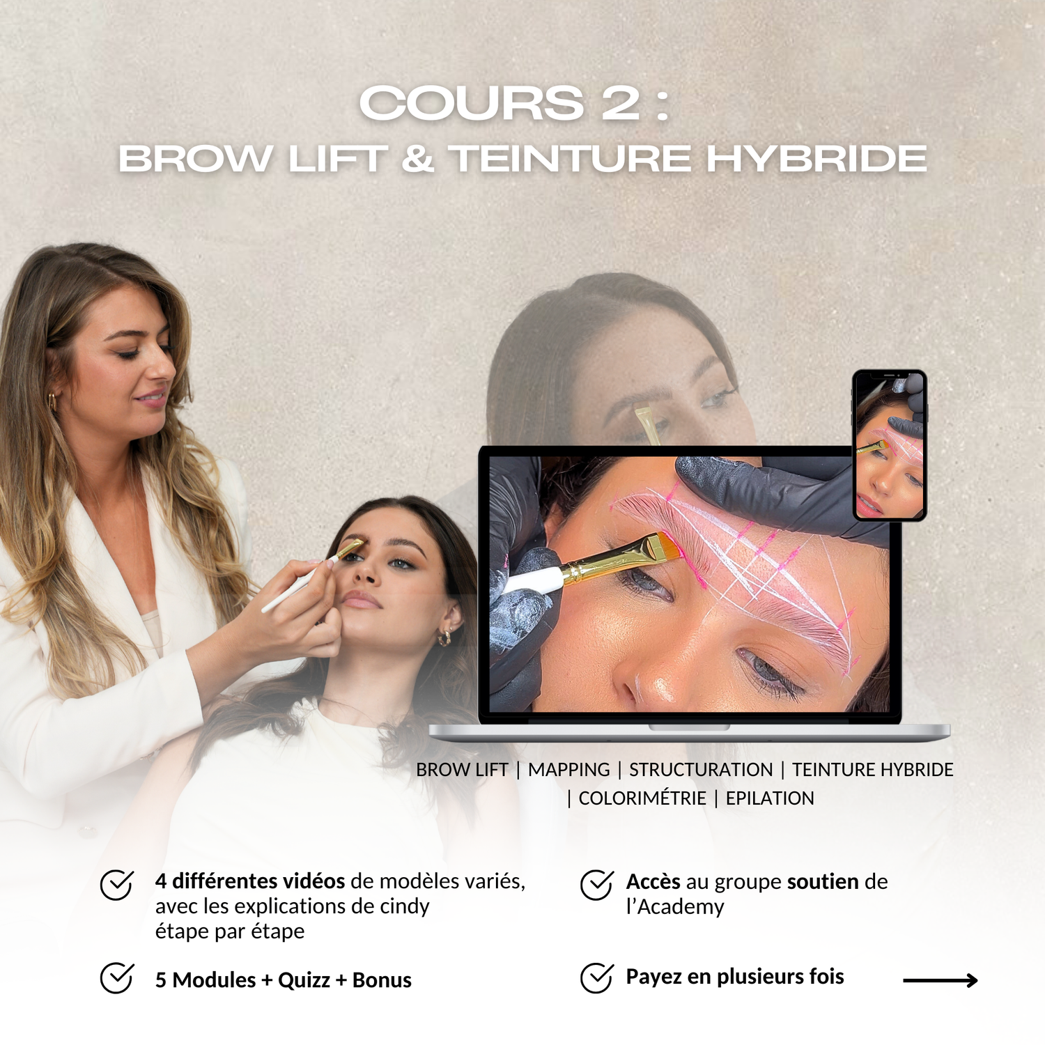 COURS 2: BROW LIFT ET TEINTURE HYBRIDE